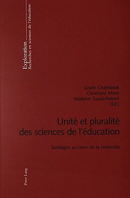 Couverture cartonnée Unité et pluralité des sciences de l éducation de 