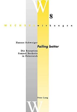 Kartonierter Einband «Failing better» von Hannes Schweiger