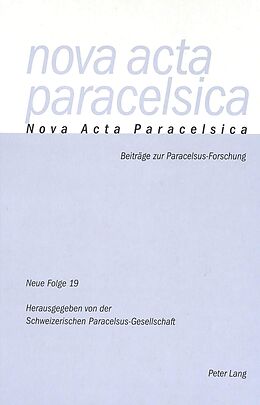 Kartonierter Einband Nova Acta Paracelsica 19 von 