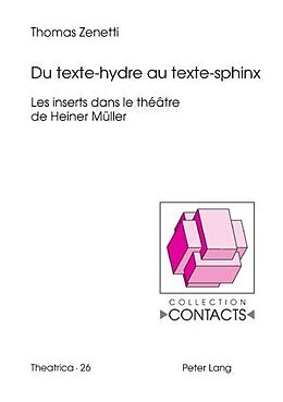 Couverture cartonnée Du texte-hydre au texte-sphinx de Thomas Zenetti