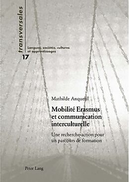 Couverture cartonnée Mobilité Erasmus et communication interculturelle de Mathilde Anquetil