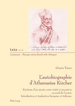 Couverture cartonnée L autobiographie d Athanasius Kircher de Giunia Totaro