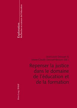 Couverture cartonnée Repenser la justice dans le domaine de l éducation et de la formation de 