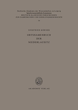 Fester Einband Ortsnamenbuch der Niederlausitz von Siegfried Körner