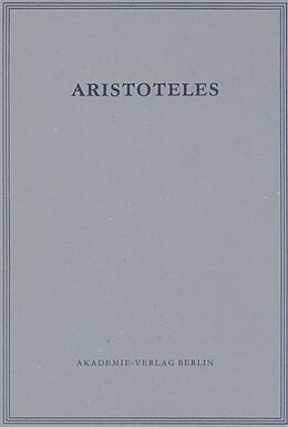 Leinen-Einband Aristoteles: Aristoteles Werke / Opuscula II und III von 