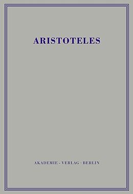 Fester Einband Aristoteles: Aristoteles Werke / Eudemische Ethik von Aristoteles