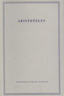 Fester Einband Aristoteles: Aristoteles Werke / Magna Moralia von 