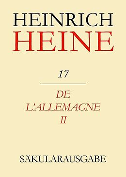 Leinen-Einband Heinrich Heine Säkularausgabe / De l'Allemagne II von Heinrich Heine