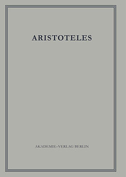Fester Einband Aristoteles: Aristoteles Werke / Politik - Buch II und III von 