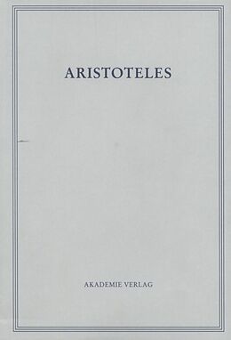 Leinen-Einband Aristoteles: Aristoteles Werke / Parva Naturalia II von Aristoteles