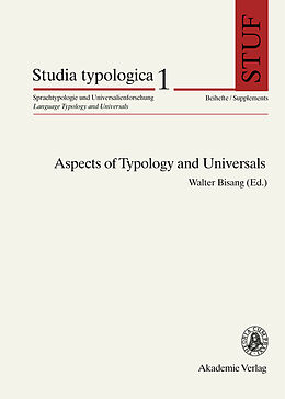 Kartonierter Einband Aspects of Typology and Universals von 
