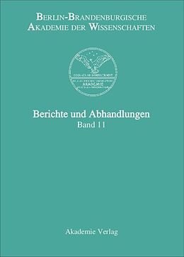 Fester Einband Berichte und Abhandlungen / Band 11 von 