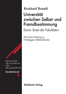 E-Book (pdf) Universität zwischen Selbst- und Fremdbestimmung von Reinhard Brandt