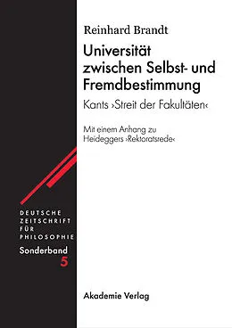 PDF Universität zwischen Selbst- und Fremdbestimmung von Reinhard Brandt