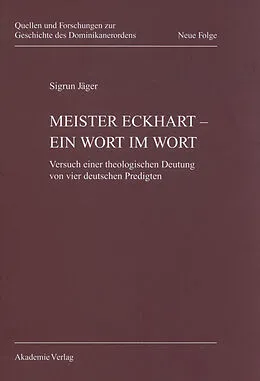 E-Book (pdf) Meister Eckhart - ein Wort im Wort von Sigrun Jäger