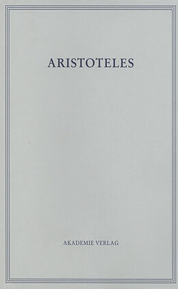 E-Book (pdf) Aristoteles: Aristoteles Werke / Kategorien von 