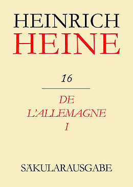 E-Book (pdf) Heinrich Heine Säkularausgabe / De l'Allemagne I von 
