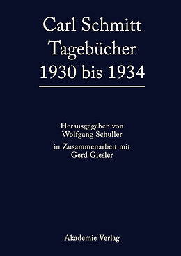 E-Book (pdf) Carl Schmitt: Tagebücher / 1930 bis 1934 von 