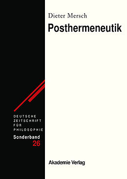 E-Book (pdf) Posthermeneutik von Dieter Mersch