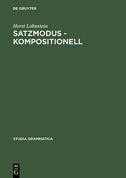 E-Book (pdf) Satzmodus - kompositionell von Horst Lohnstein