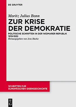 PDF Zur Krise der Demokratie von Moritz Julius Bonn