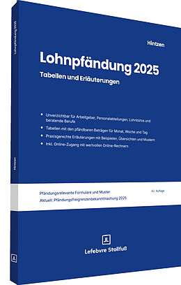 Kartonierter Einband Lohnpfändung 2025 von Udo Hintzen