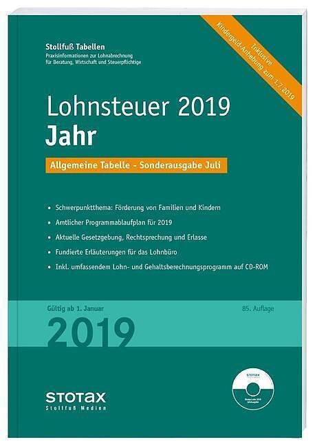 Lohnsteuer 2019 Jahr Sonderausgabe Juli Buch Kaufen Ex Libris