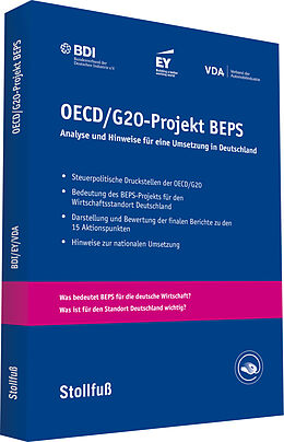 Kartonierter Einband OECD/G20-Projekt BEPS von 
