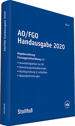 Fester Einband AO/FGO Handausgabe 2020 von Michael Baum