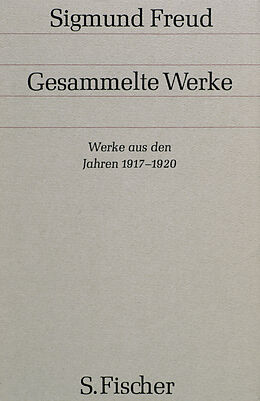 Fester Einband Werke aus den Jahren 1917-1920 von Sigmund Freud