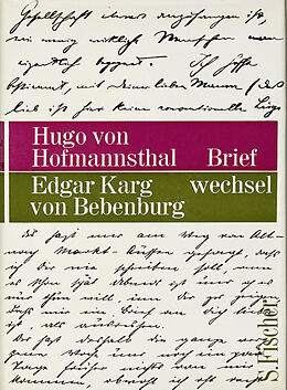 Fester Einband Briefwechsel von Hugo von Hofmannsthal, Edgar Karg von Bebenburg