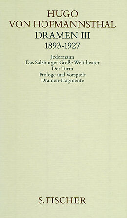 Leinen-Einband Dramen III. 1893-1927 von Hugo von Hofmannsthal