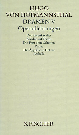 Leinen-Einband Dramen V. Operndichtungen von Hugo von Hofmannsthal