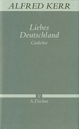 Leinen-Einband Liebes Deutschland von Alfred Kerr