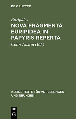 Fester Einband Nova fragmenta Euripidea in papyris reperta von Euripides