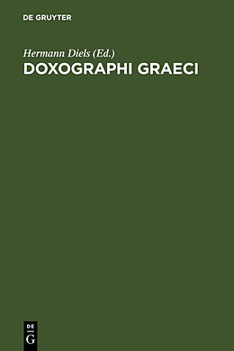 Fester Einband Doxographi Graeci von Hermann Diels