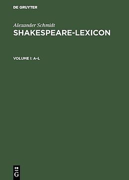 Fester Einband Shakespeare-Lexicon, 2 Teile von Alexander Schmidt