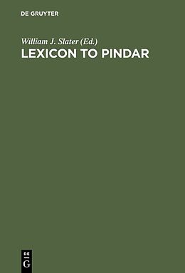 Livre Relié Lexicon to Pindar de 