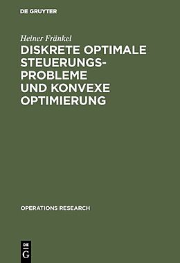 Fester Einband Diskrete optimale Steuerungsprobleme und konvexe Optimierung von Heiner Fränkel