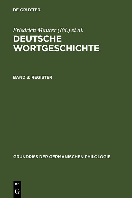 Deutsche Wortgeschichte / Register