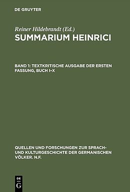 Fester Einband Summarium Heinrici / Textkritische Ausgabe der ersten Fassung, Buch IX von 