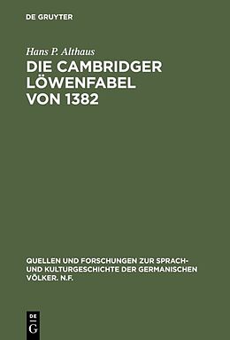 Fester Einband Die Cambridger Löwenfabel von 1382 von Hans P. Althaus