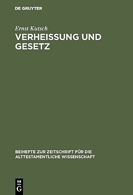Fester Einband Verheißung und Gesetz von Ernst Kutsch