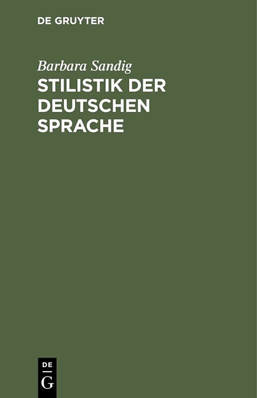 Stilistik der deutschen Sprache