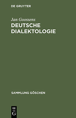 Fester Einband Deutsche Dialektologie von Jan Goossens