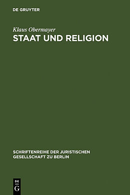 Fester Einband Staat und Religion von Klaus Obermayer