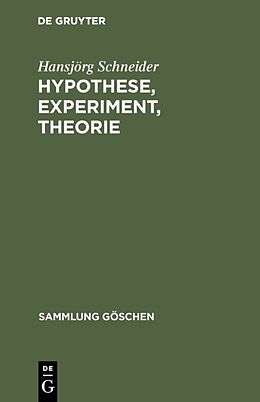 Fester Einband Hypothese, Experiment, Theorie von Hansjörg Schneider