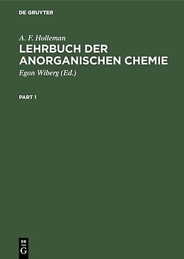 Fester Einband Lehrbuch der anorganischen Chemie von A. F. Holleman