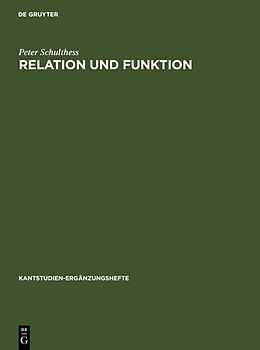 Fester Einband Relation und Funktion von Peter Schulthess
