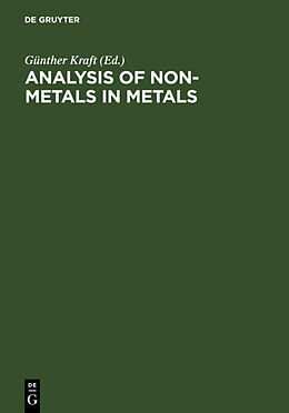 Fester Einband Analysis of Non-Metals in Metals von 